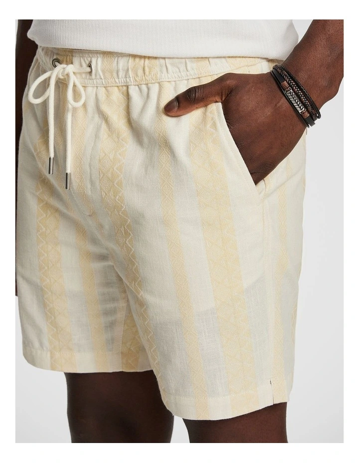 Sanders Stripe Short in Yellow image 4