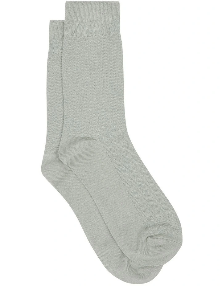 Textured 2 Pack Bamboo Socks in Assorted image 3