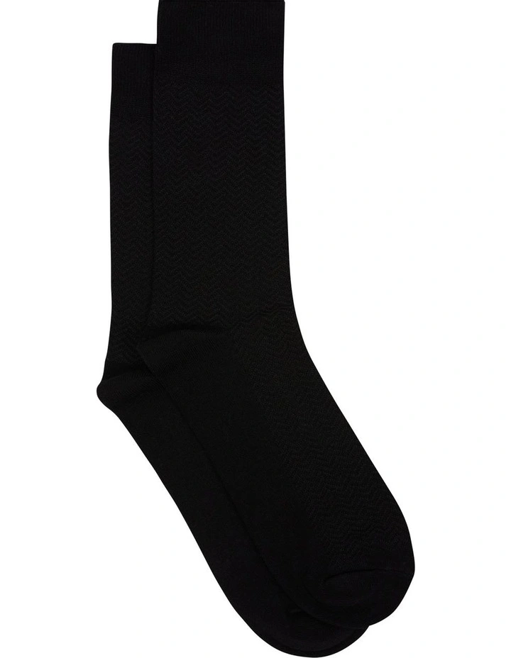 Textured 2 Pack Bamboo Socks in Assorted image 4