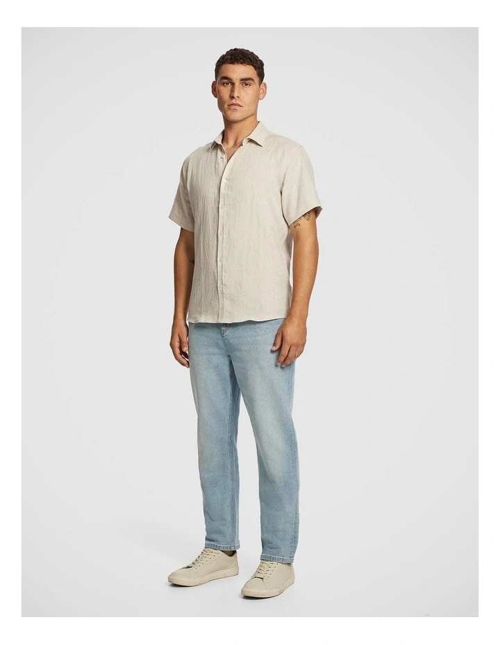 Lewis Pure Linen Shirt in Natural 7 image 4