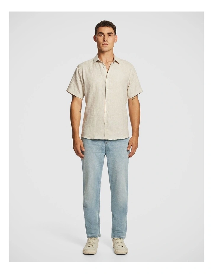 Lewis Pure Linen Shirt in Natural 7 image 5