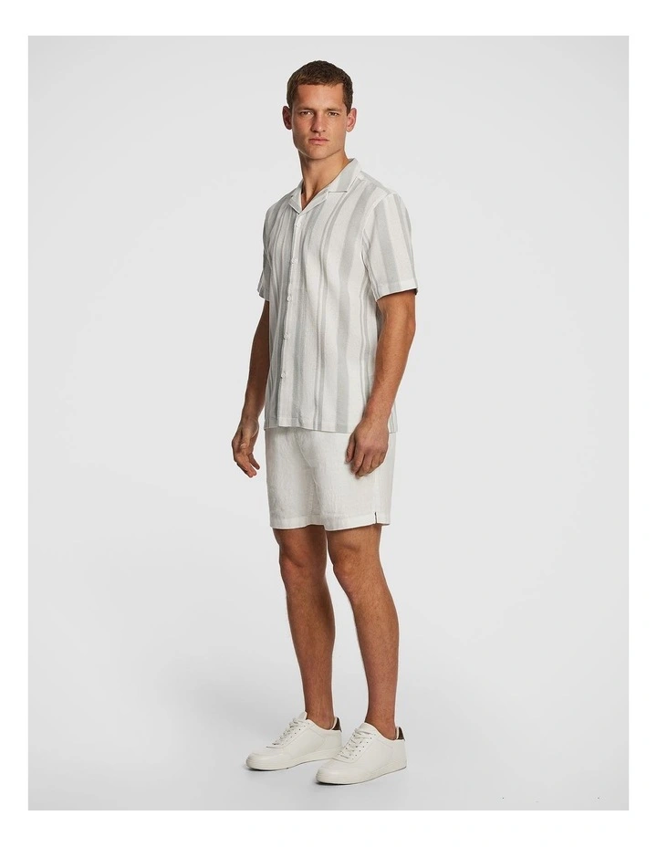 Aruba Stripe Cotton Shirt in Sage image 4