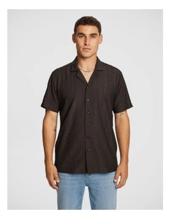 Murdock Textured Shirt in Chocolate