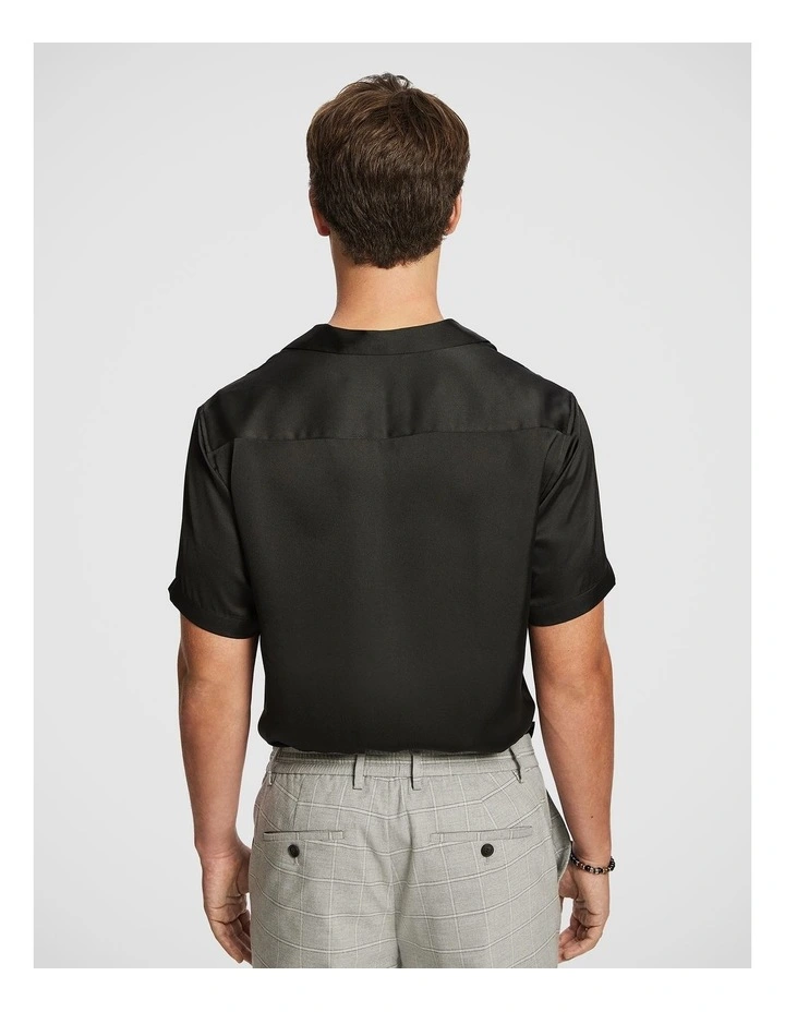 Blackout Satin Shirt in Black image 2