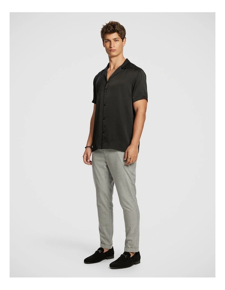 Blackout Satin Shirt in Black image 4