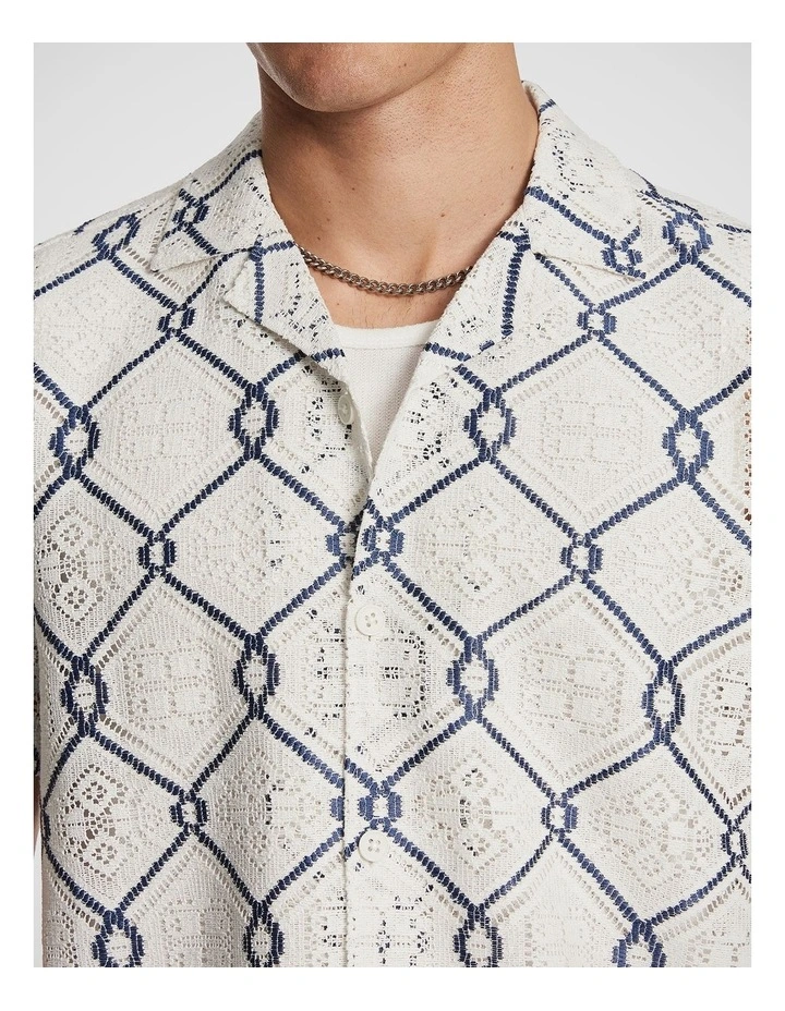 Bruno Crochet Shirt in White image 3