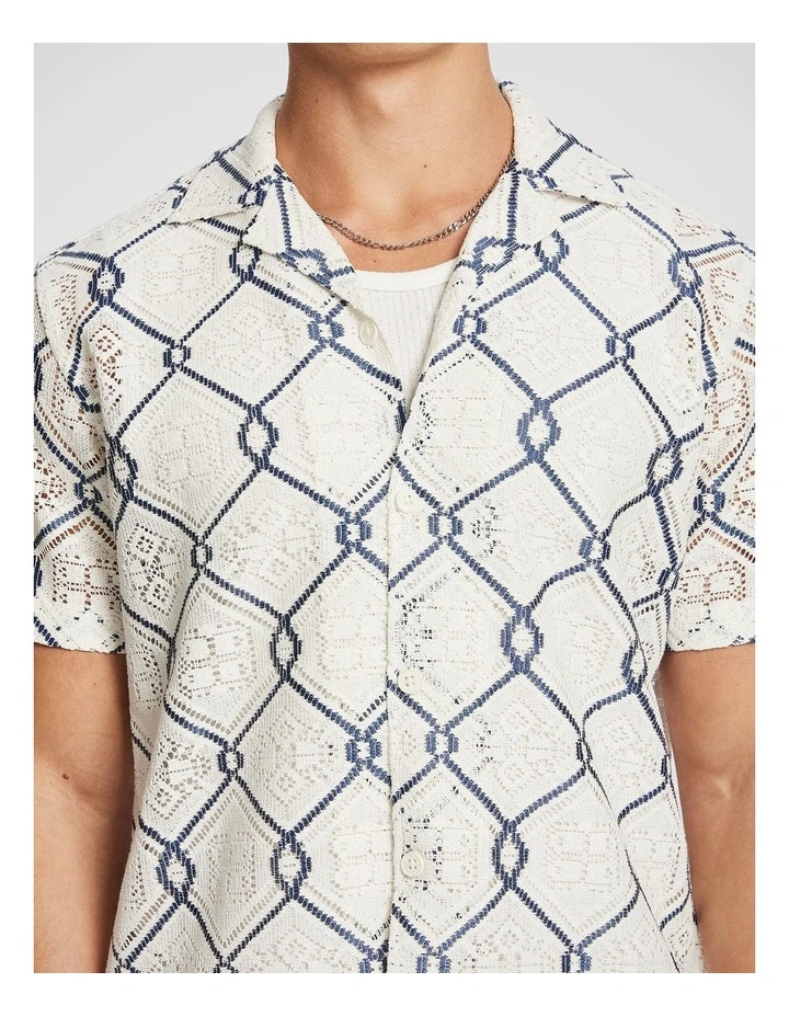 Bruno Crochet Shirt in White image 3