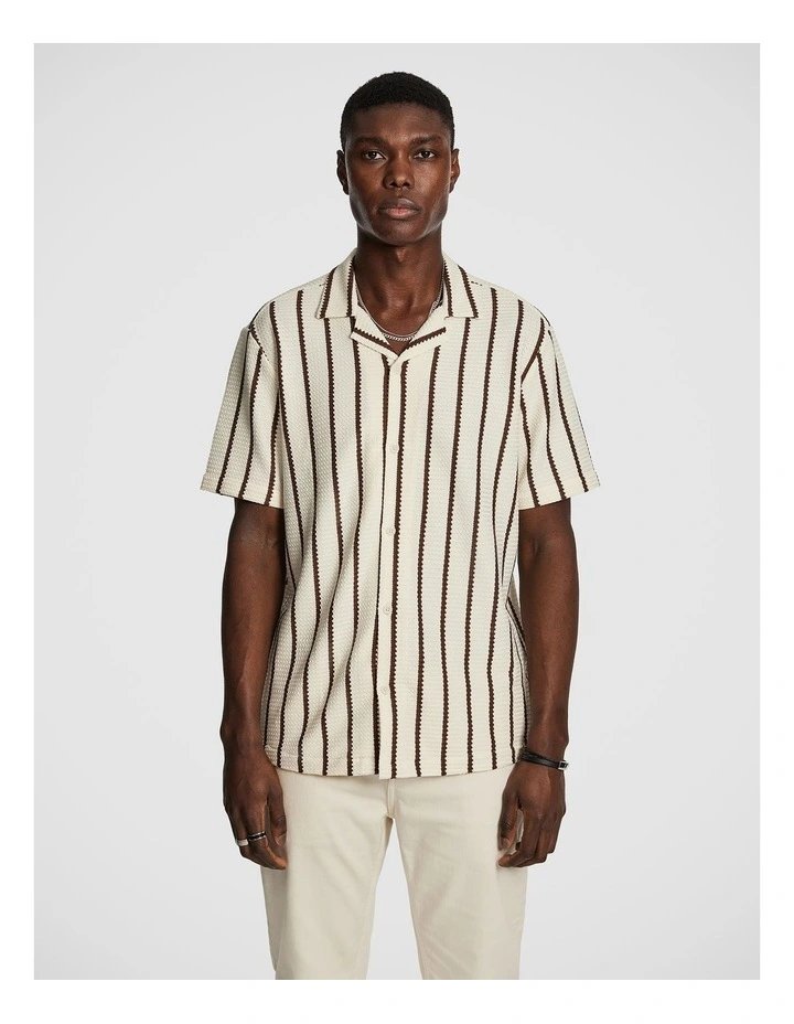 Hemes Stripe Shirt in Rust image 1