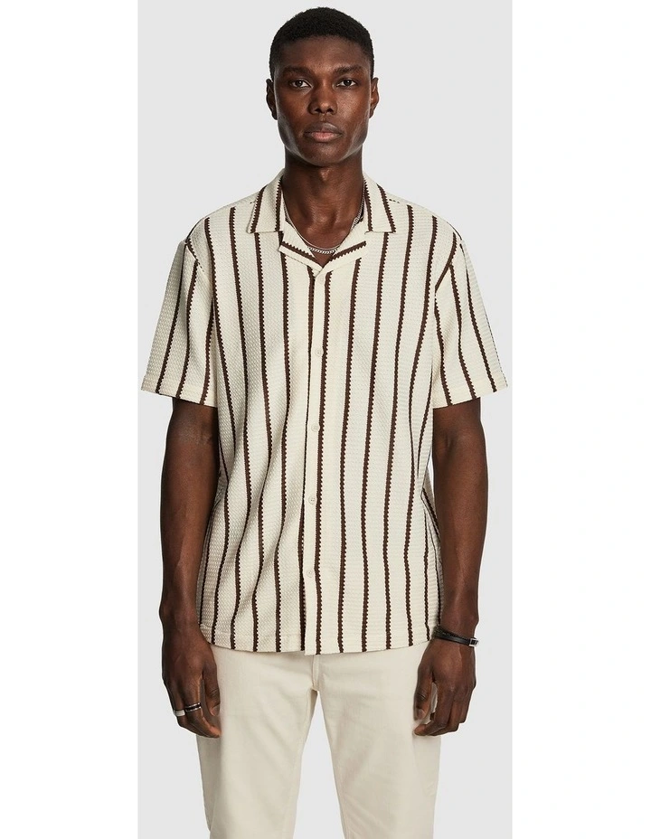 Hemes Stripe Shirt in Rust image 1