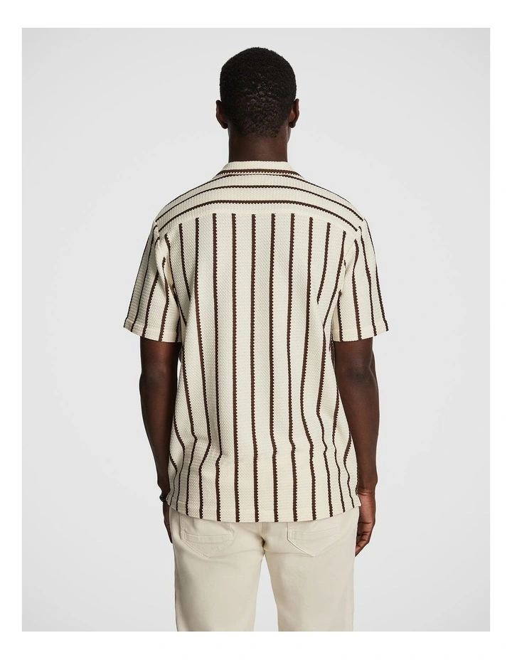 Hemes Stripe Shirt in Rust image 2
