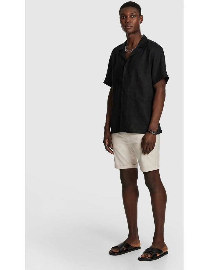 Harris Pure Linen Shirt in Black image 4