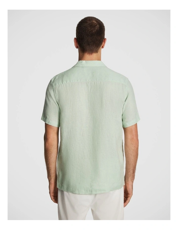 Harris Pure Linen Shirt in Mint image 2