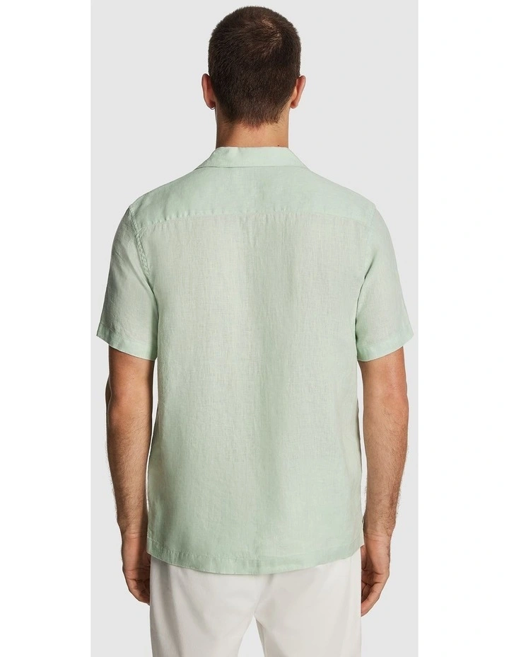 Harris Pure Linen Shirt in Mint image 2