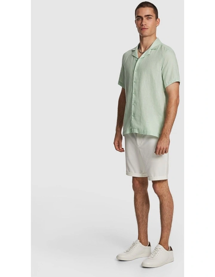 Harris Pure Linen Shirt in Mint image 4