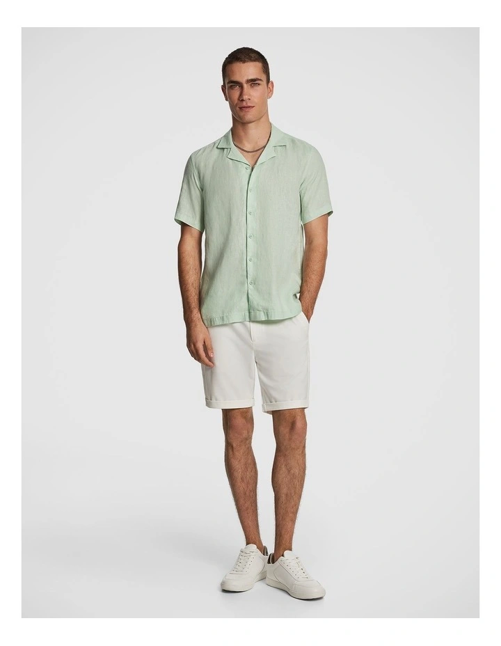 Harris Pure Linen Shirt in Mint image 5