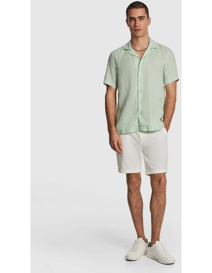Harris Pure Linen Shirt in Mint image 5