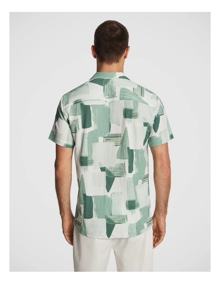Wright Printed Shirt in Green image 2