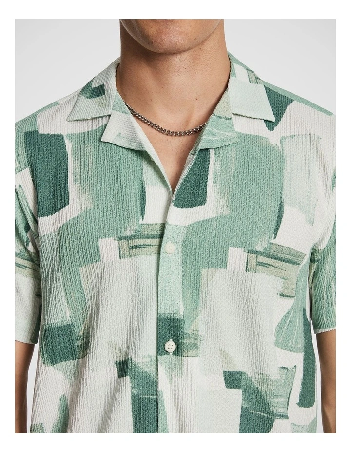 Wright Printed Shirt in Green image 3