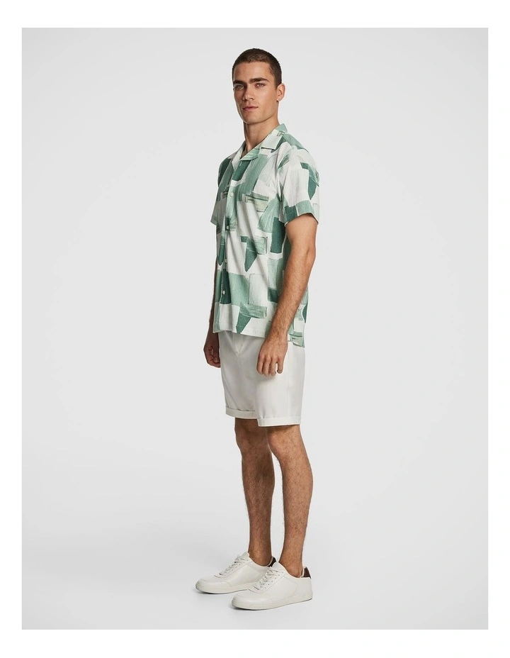 Wright Printed Shirt in Green image 4
