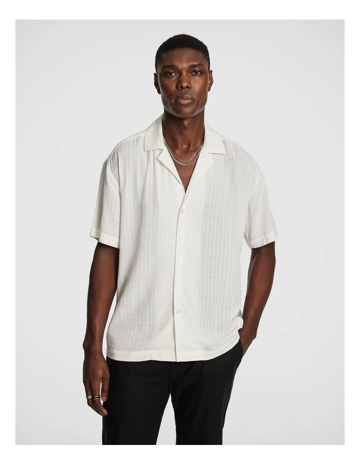 Howard Check Shirt in White image 1