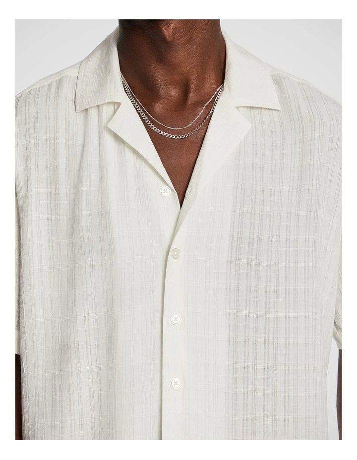 Howard Check Shirt in White image 3