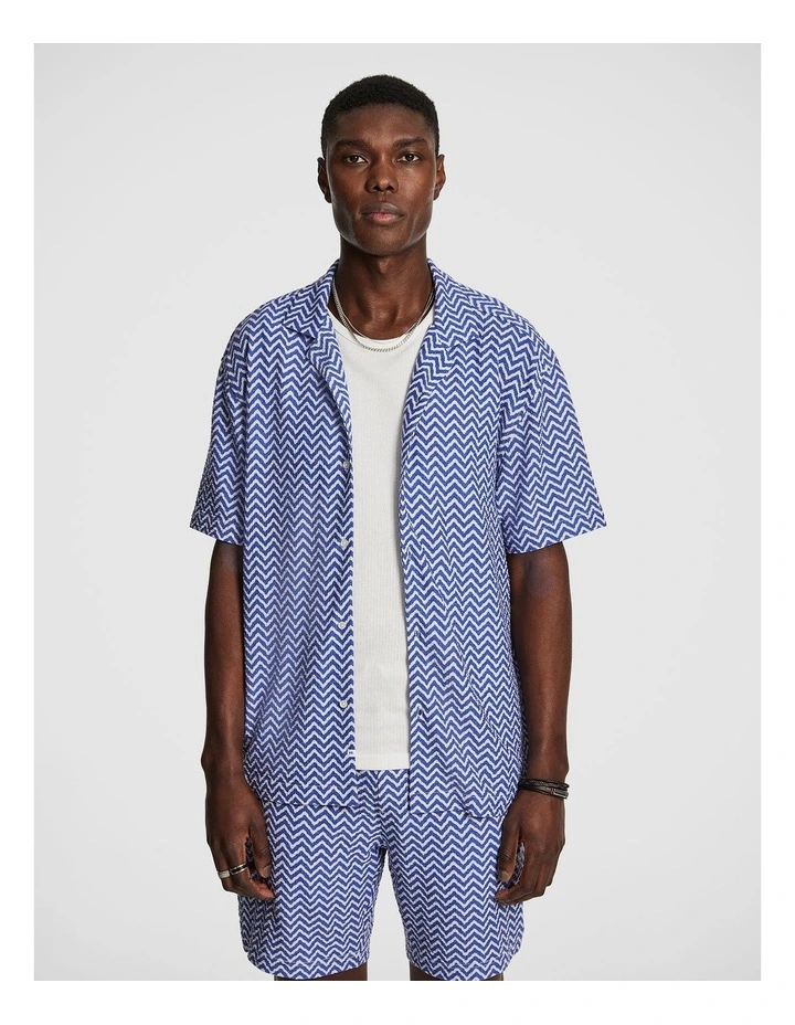Ward Geo Shirt in Blue image 1