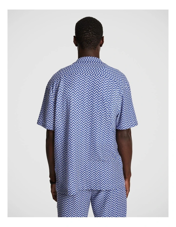Ward Geo Shirt in Blue image 2