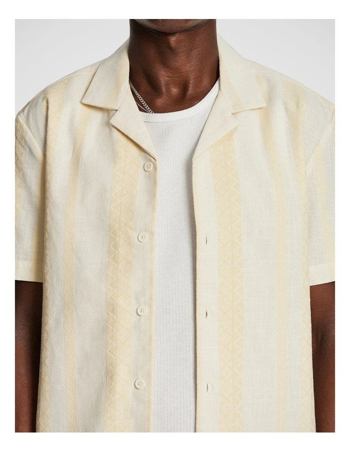 Sanders Stripe Shirt in Yellow image 3