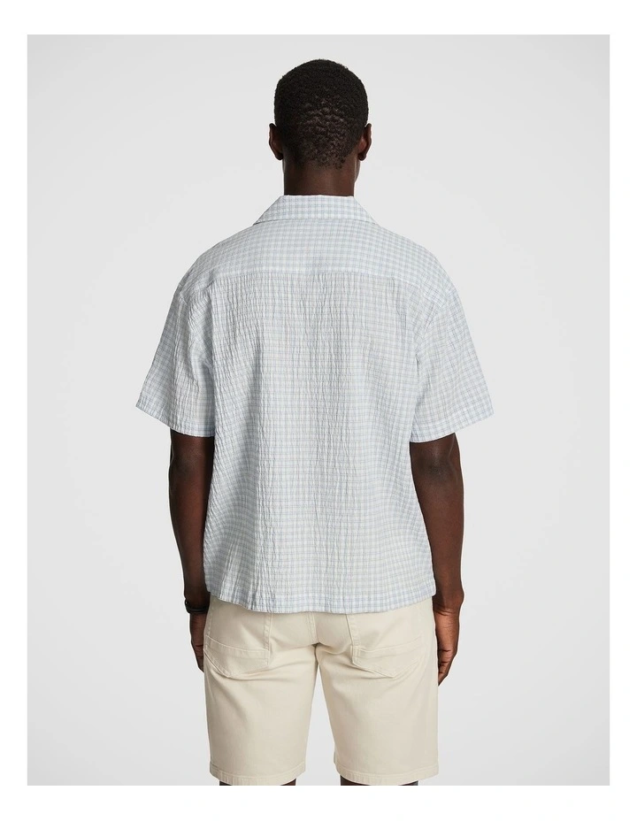 Leo Check Shirt in Blue image 2