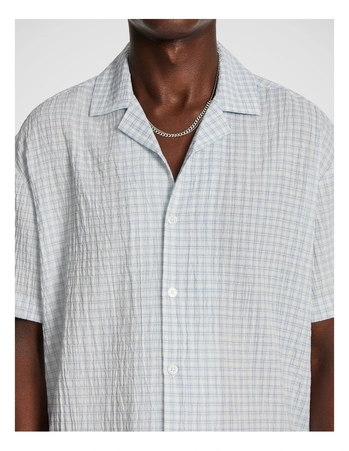 Leo Check Shirt in Blue image 3