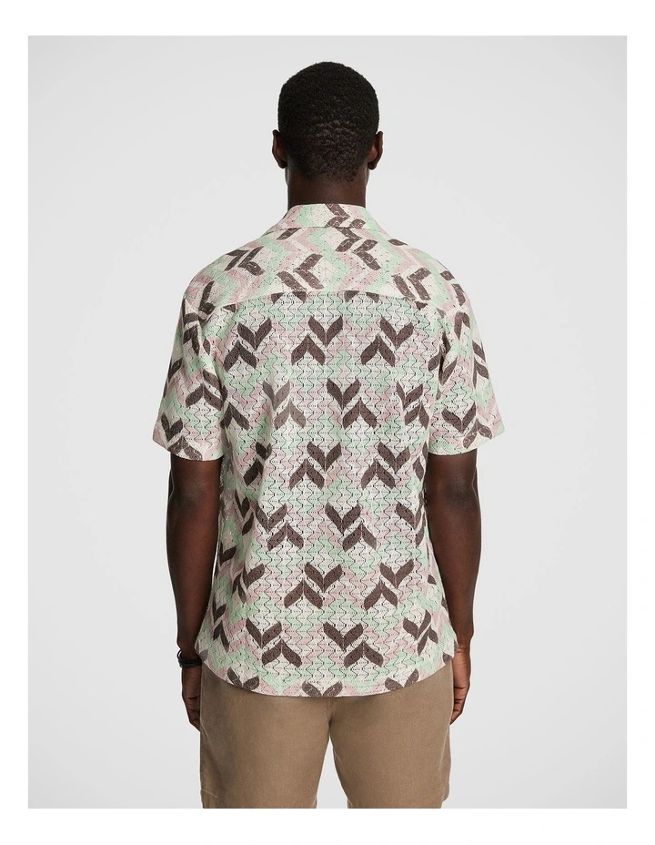 Turner Print Shirt in White image 2