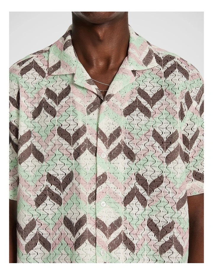 Turner Print Shirt in White image 3