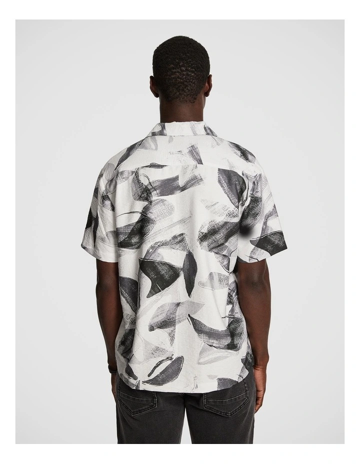 Foster Print Shirt in Black image 2