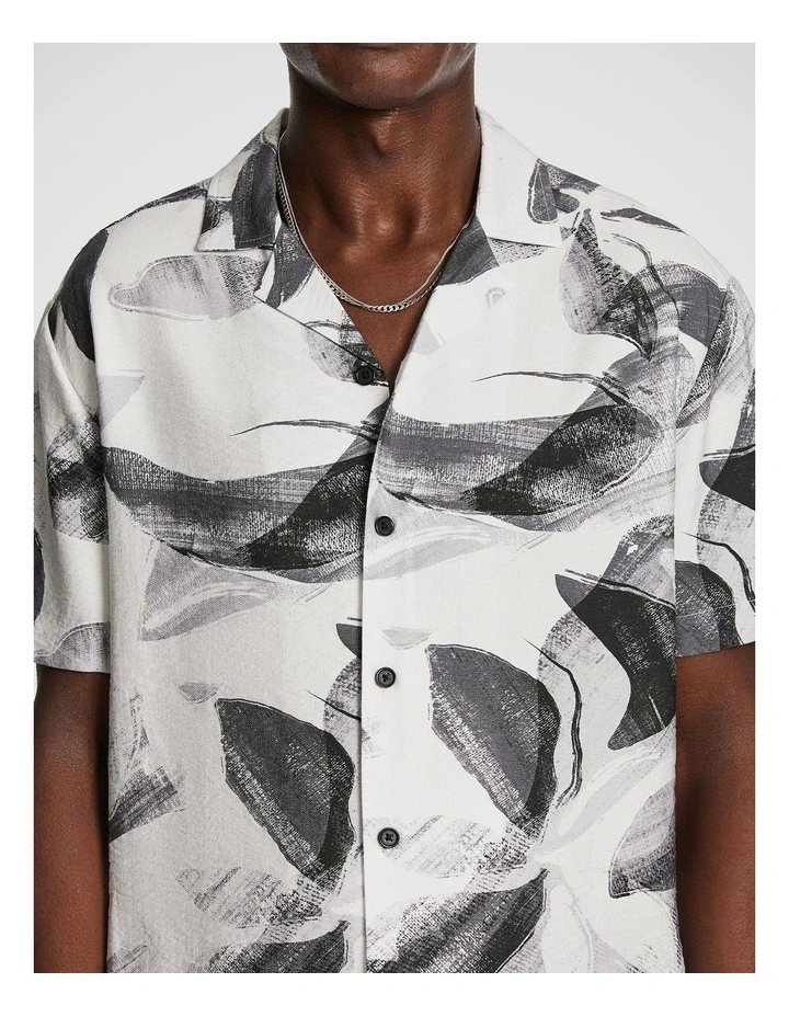 Foster Print Shirt in Black image 3