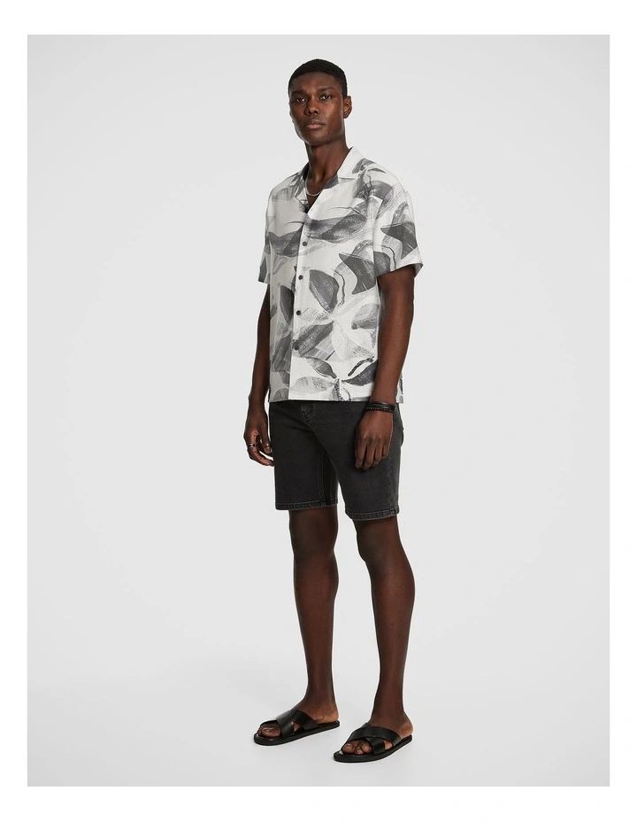 Foster Print Shirt in Black image 4