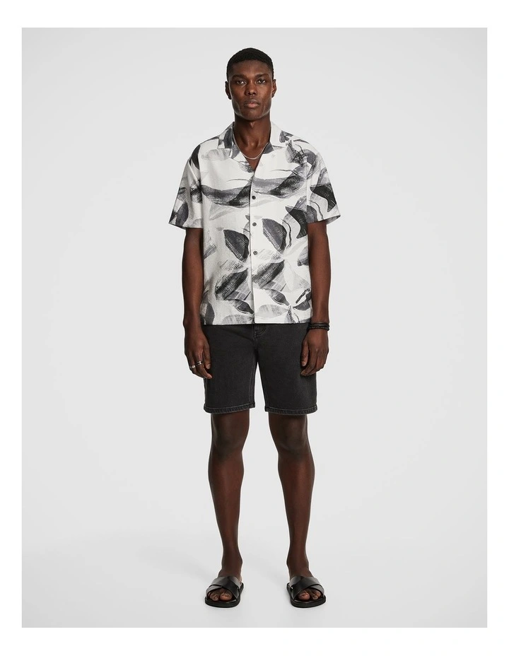 Foster Print Shirt in Black image 5