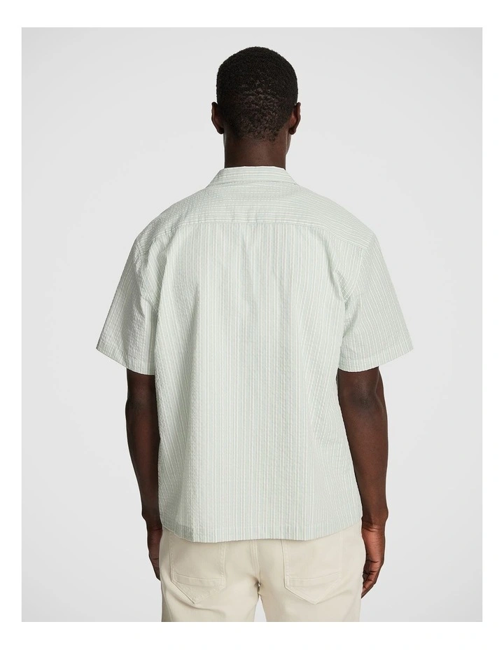 Brayden Stripe Shirt in White image 2