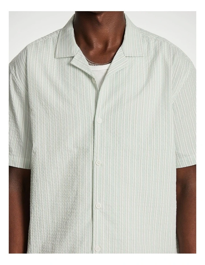 Brayden Stripe Shirt in White image 3