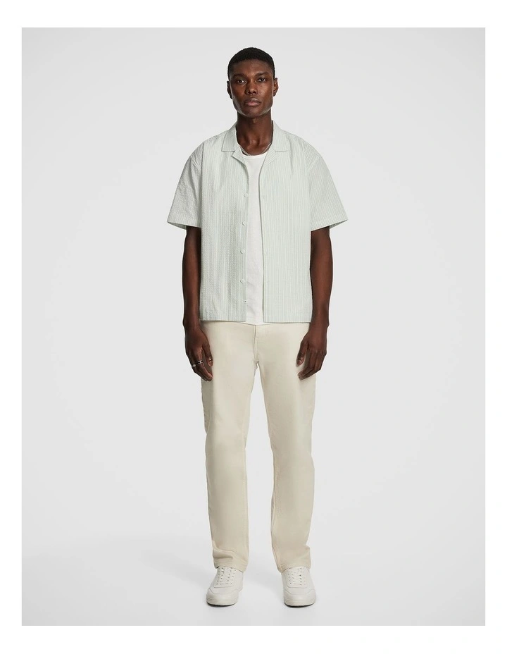 Brayden Stripe Shirt in White image 5