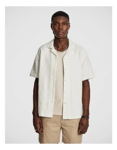 Clyde Textured Shirt in Off White