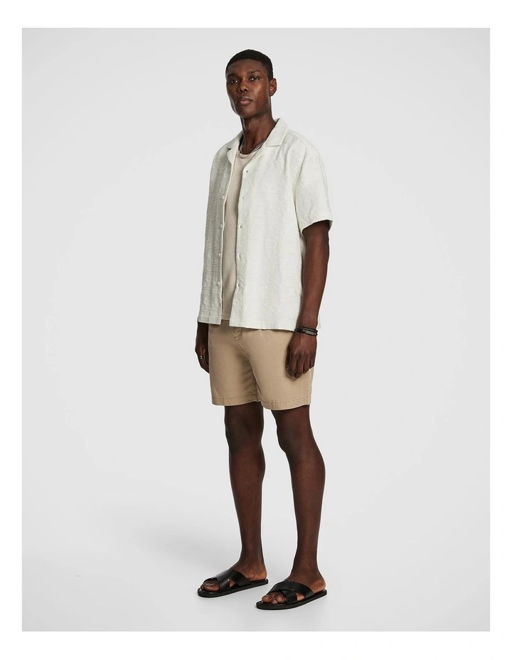 Clyde Textured Shirt in Off White image 4