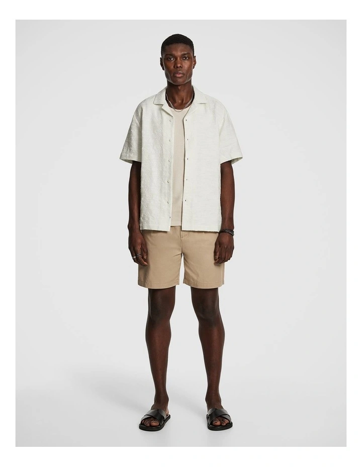 Clyde Textured Shirt in Off White image 5