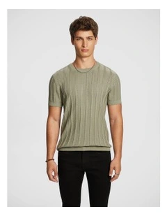 Anwar Knitted Tee in Sage