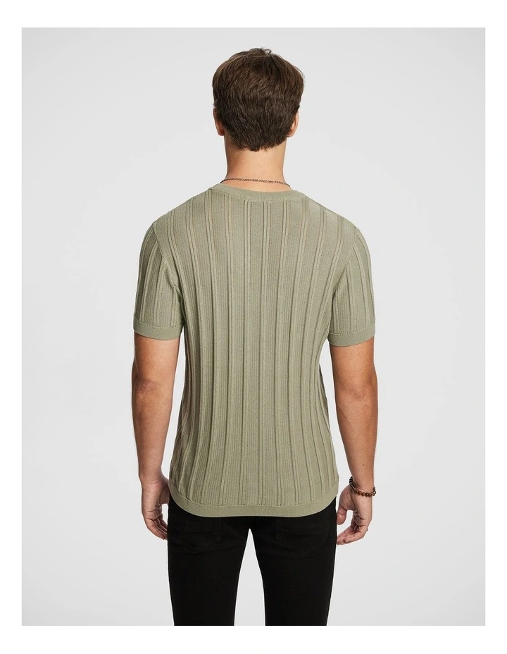 Anwar Knitted Tee in Sage image 2