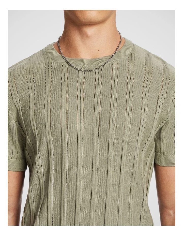 Anwar Knitted Tee in Sage image 3