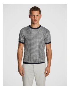 Seaforth Knitted Tee in Navy