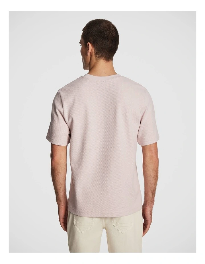 Marlow Textured Relaxed Tee in Pink image 2
