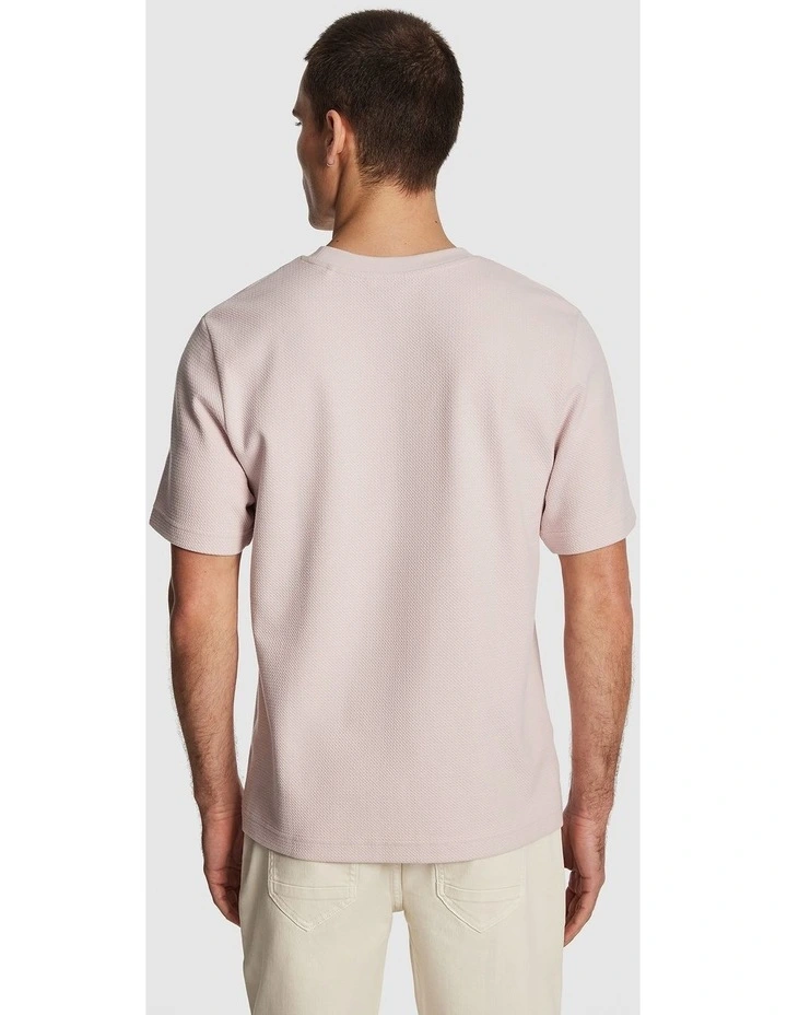 Marlow Textured Relaxed Tee in Pink image 2