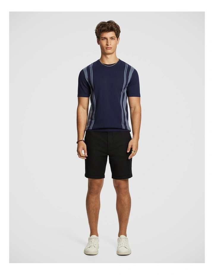 Riggs Stripe Knitted Tee in Navy image 5