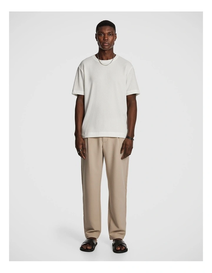 Eli Textured Tee in White image 5